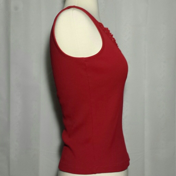 Ralph Lauren Petite Red Camisole Tank Top P/M - Picture 5 of 7